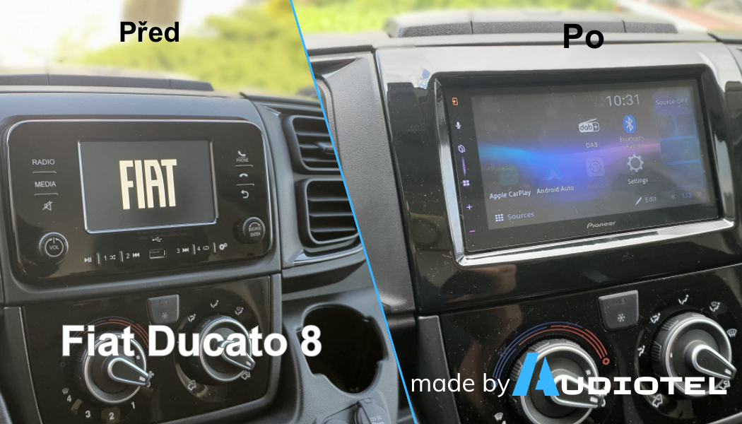 instalace navigace pioneer SPH-DA77DAB do vozu Fiat Ducato 8